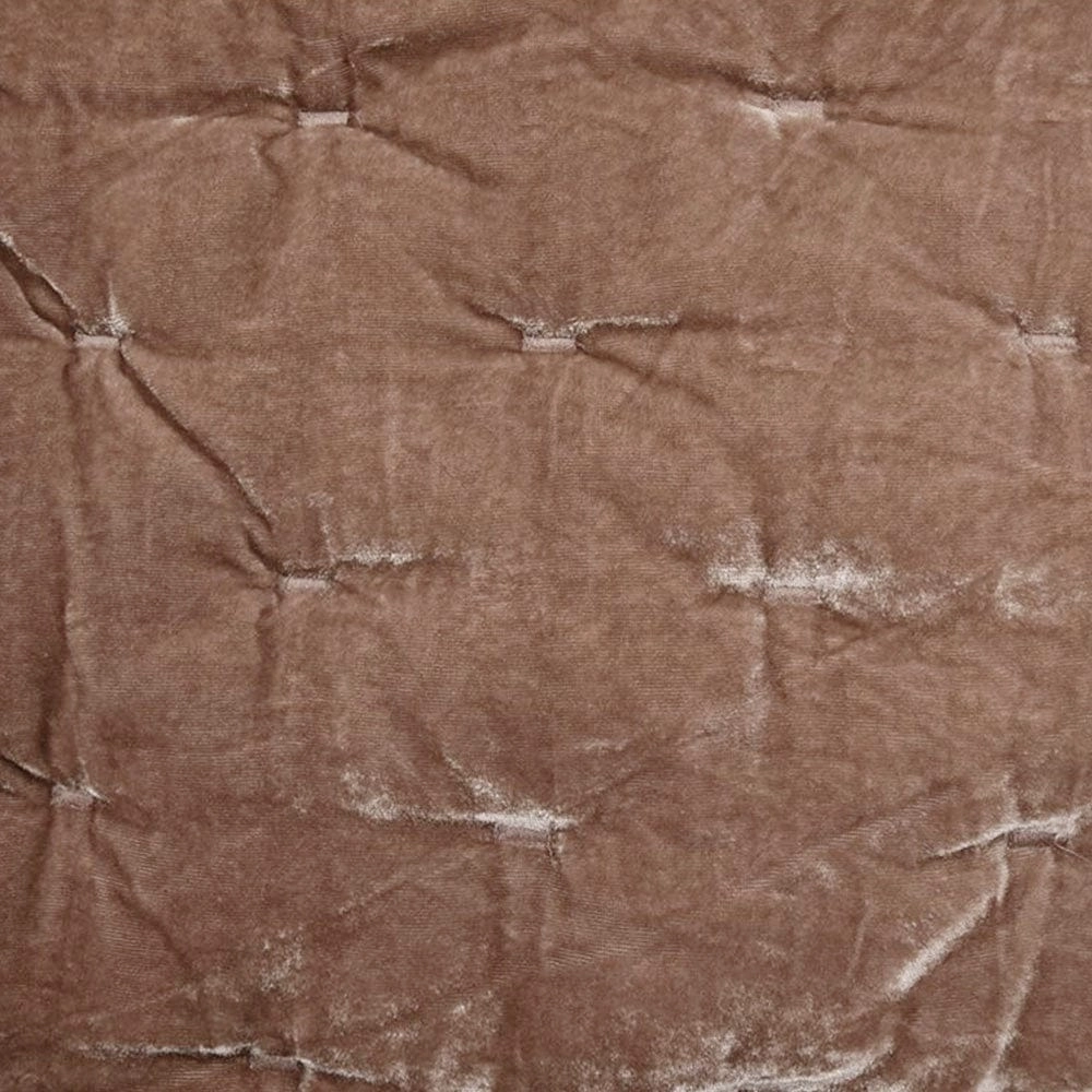 HiEnd Accents Stella Faux Silk Velvet Romantic Western Quilted Pillow Sham, 1PC
