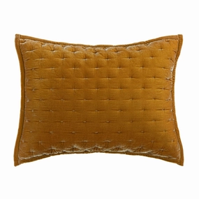 HiEnd Accents Stella Faux Silk Velvet Romantic Western Quilted Pillow Sham, 1PC pillowcases,cotton pillow covers,bed linen