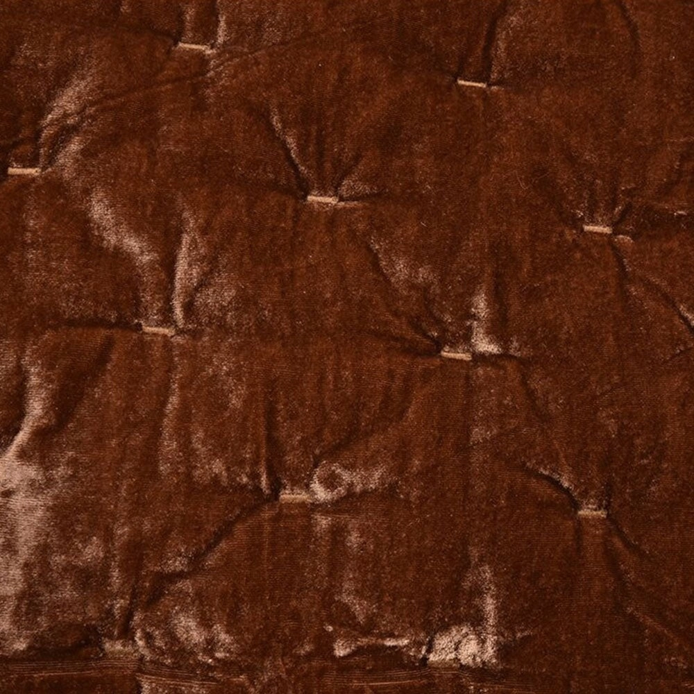 HiEnd Accents Stella Faux Silk Velvet Romantic Western Quilted Pillow Sham, 1PC