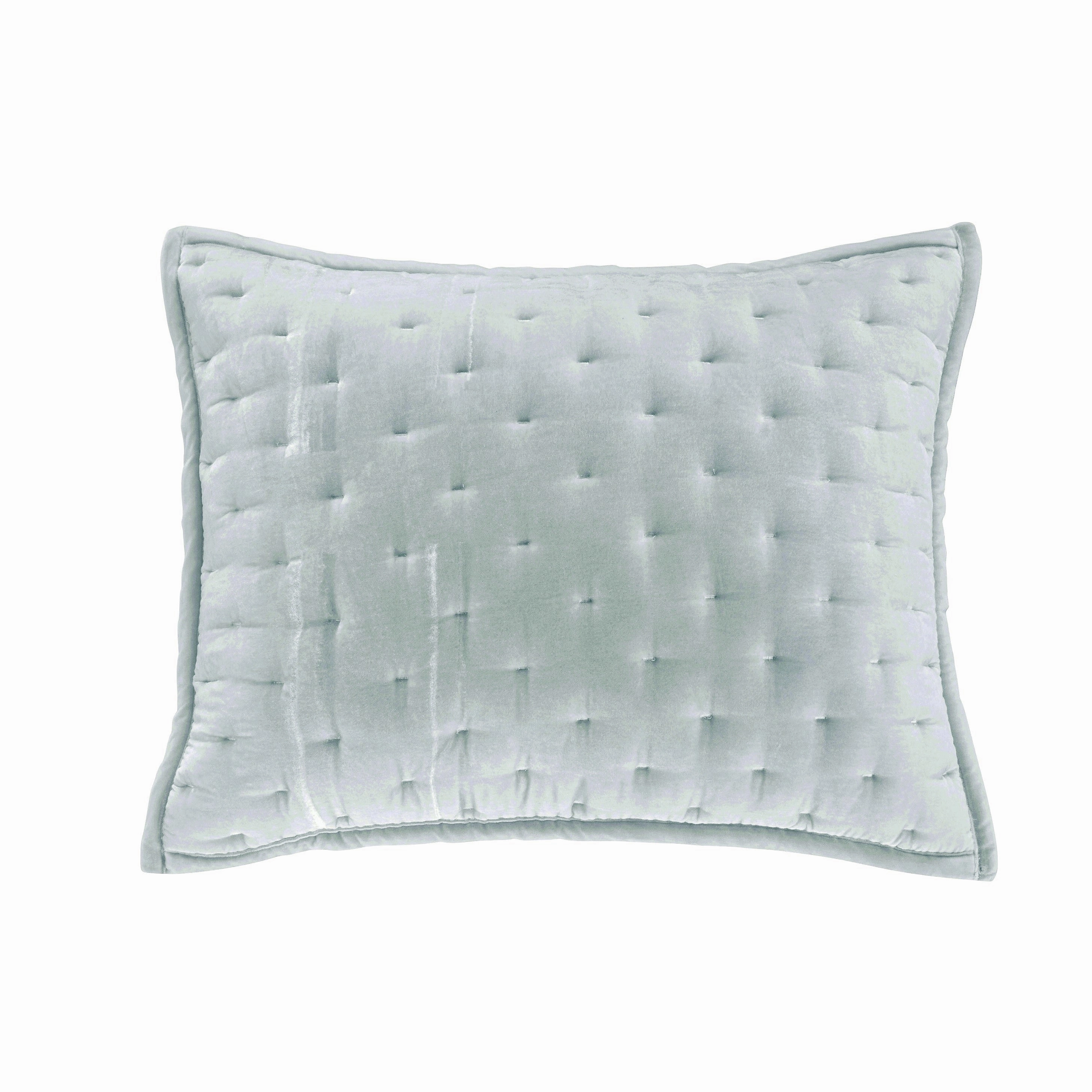 HiEnd Accents Stella Faux Silk Velvet Romantic Western Quilted Pillow Sham, 1PC
