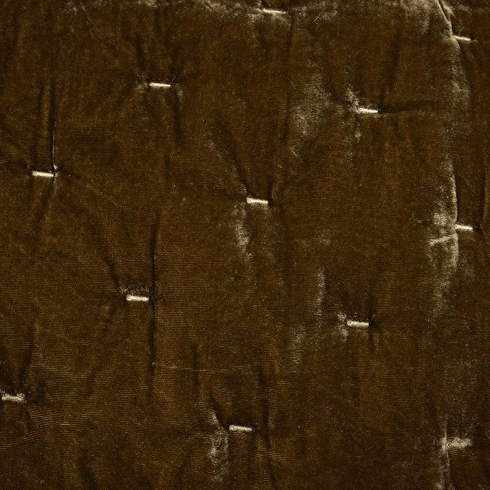 HiEnd Accents Stella Faux Silk Velvet Romantic Western Quilted Pillow Sham, 1PC