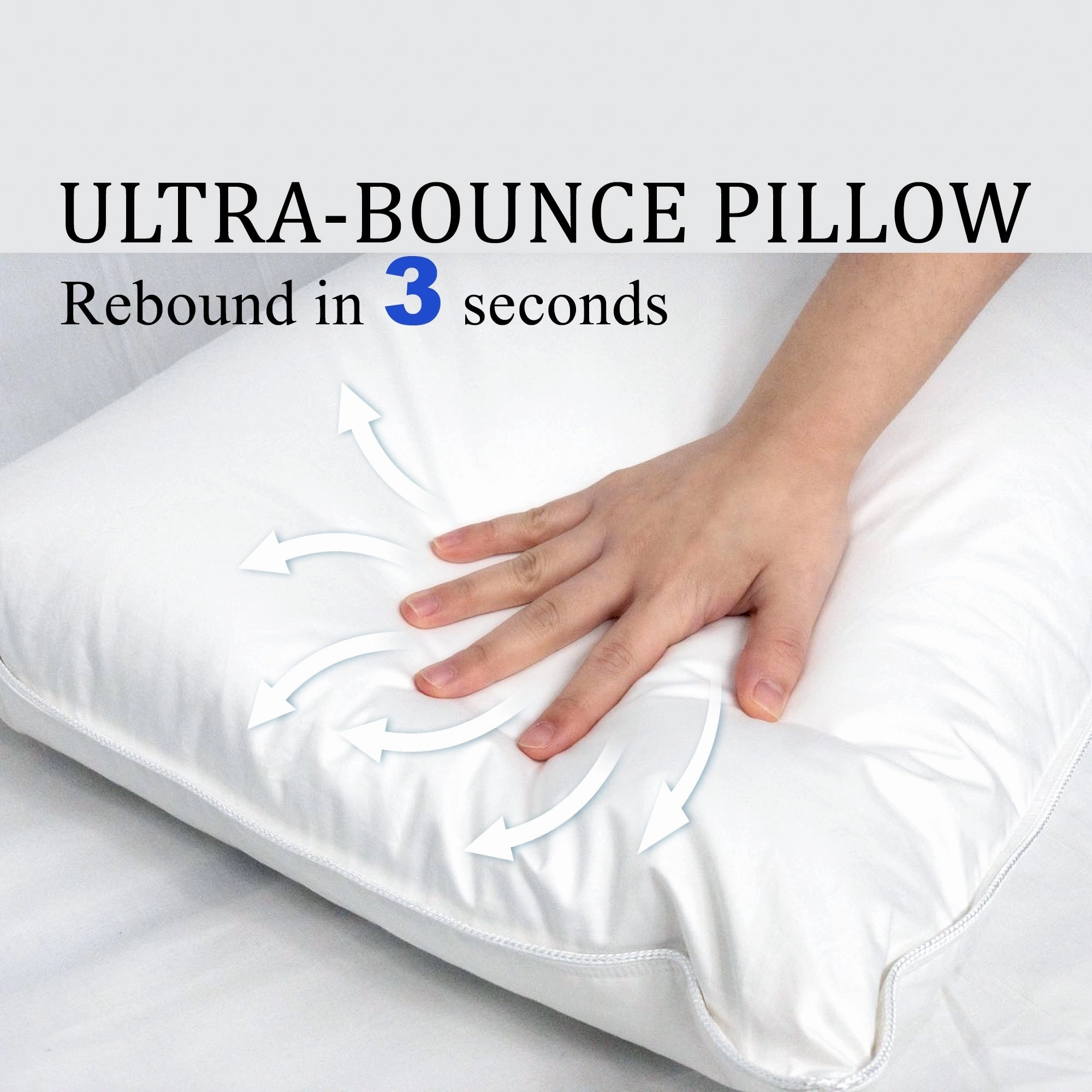 Highland Feather 850 Loft Hungarian Goose Down Pillow 500 TC Cotton Casing
