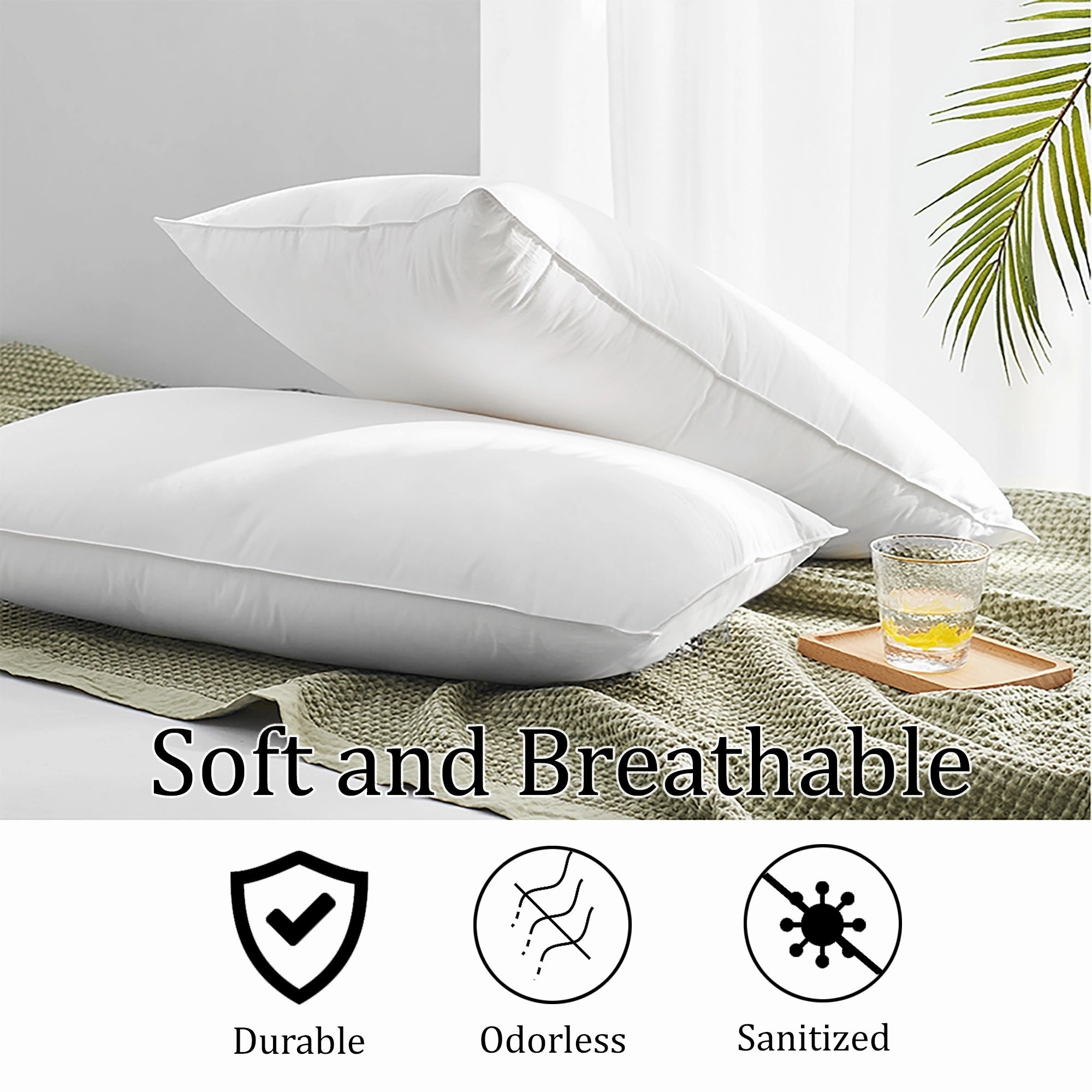Highland Feather 850 Loft Hungarian Goose Down Pillow 500 TC Cotton Casing