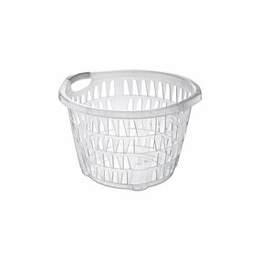 Hobby Life Plastic Laundry Basket Round Clear 081098 fabric hamper,portable laundry bin,laundry storage