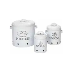 Home Works 3-Piece Vegetable Canister Set 48243/ST table lamp, bedside lamp