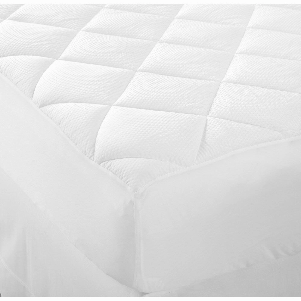Home Fashion Designs All-Season Two-in-One Reversible Sherpa Fitted Mattress Pad - White