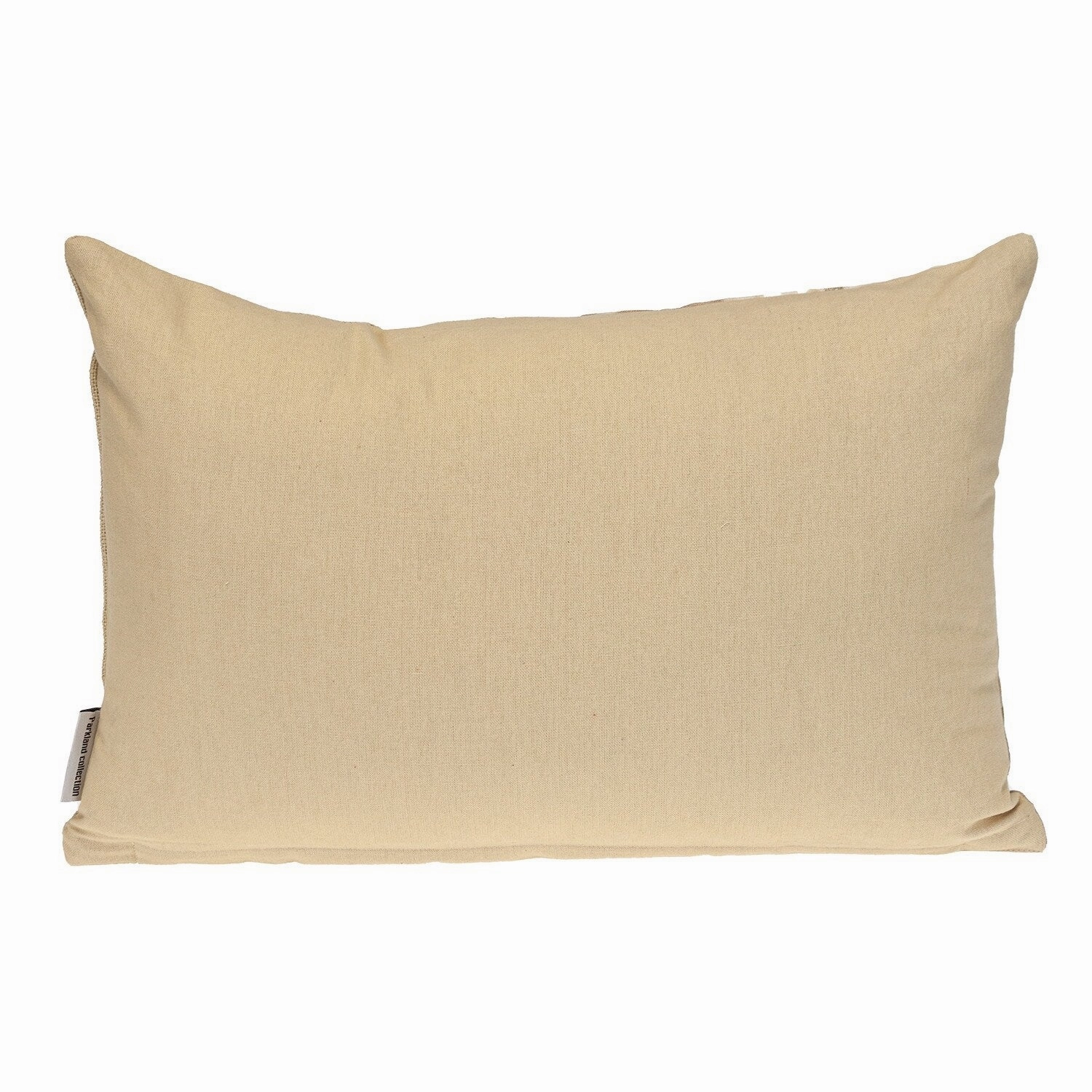 HomeRoots 14" X 20" Beige and Gold Striped Cotton Blend Throw Pillow