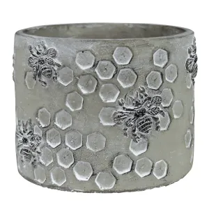 Honeycomb Bee Cachepot, Cement Vase,Ceramic Vase