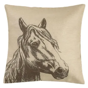 Horse Burlap Throw Pillow storage cart, utility cart