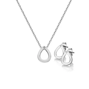 Hot Diamonds Jewellery Hot Diamonds Amulets Sterling Silver Diamond Teardrop Necklace Earrings Set