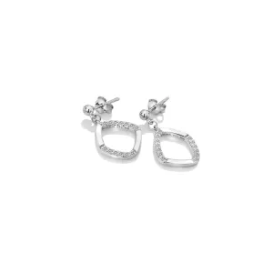 Hot Diamonds Jewellery Hot Diamonds Behold Sterling Silver White Topaz Earrings