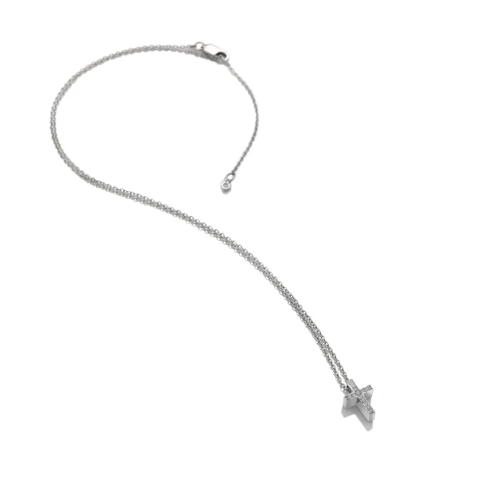 Hot Diamonds Jewellery Hot Diamonds Bliss Sterling Silver Striking Cross Necklace