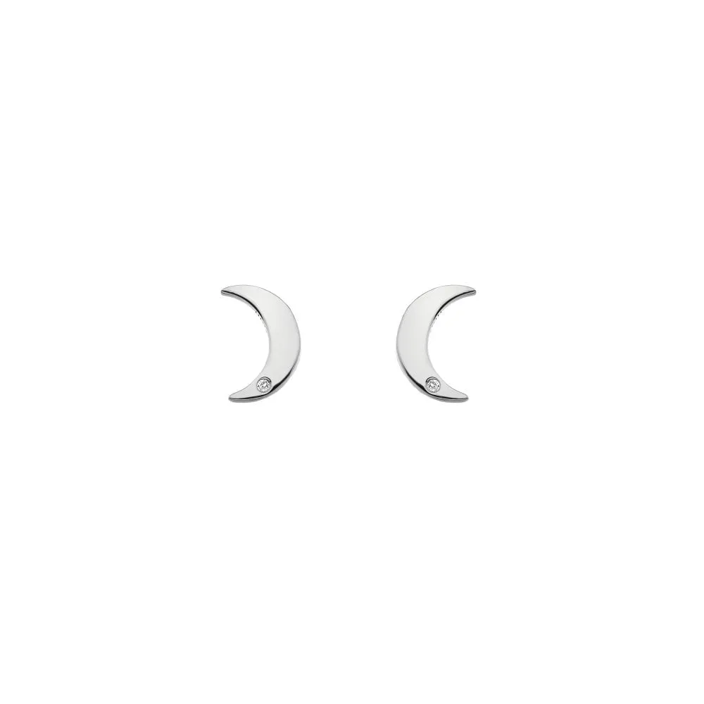 Hot Diamonds Jewellery Hot Diamonds Diamond Amulet Sterling Silver Crescent Earrings