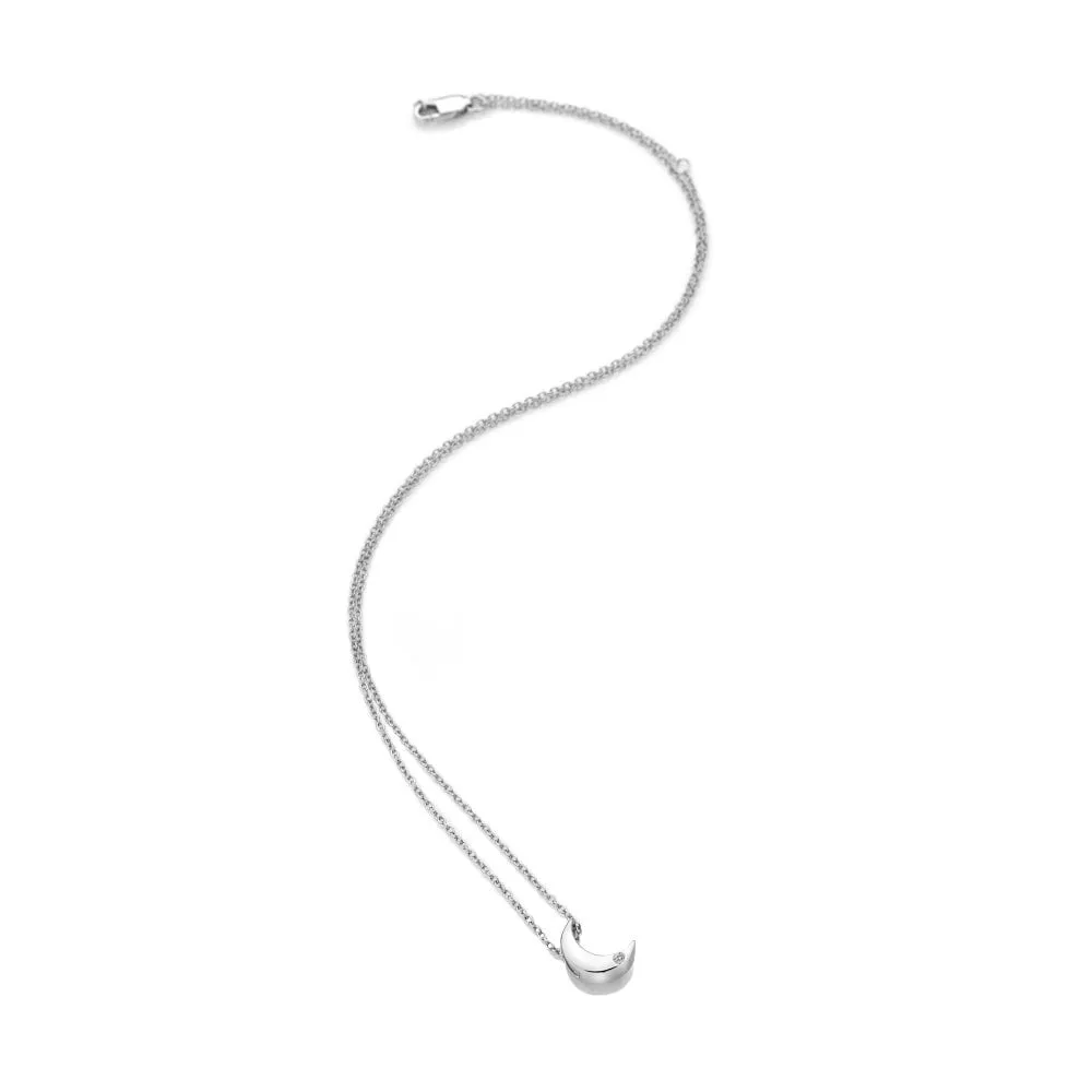 Hot Diamonds Jewellery Hot Diamonds Diamond Amulet Sterling Silver Crescent Necklace