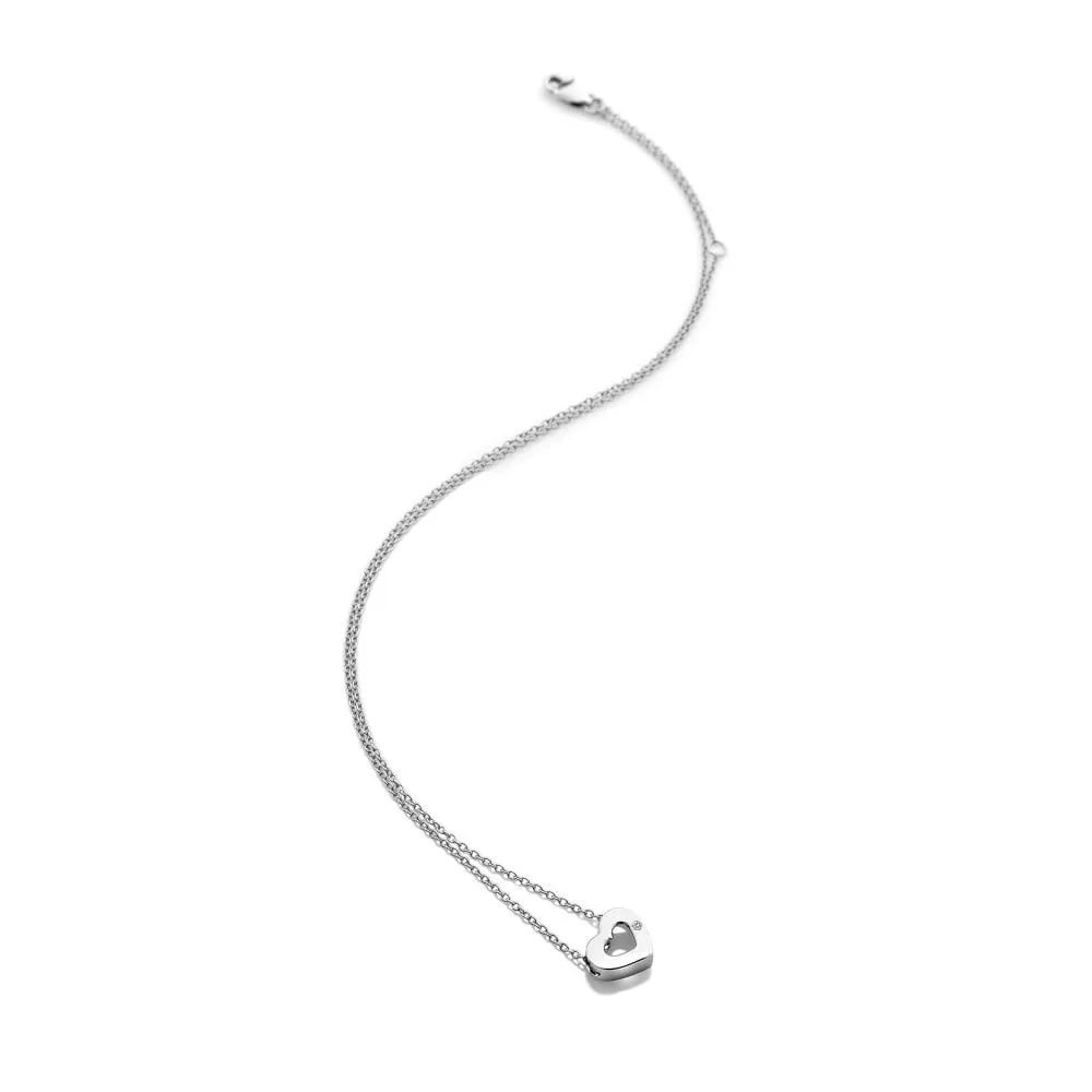 Hot Diamonds Jewellery Hot Diamonds Diamond Amulet Sterling Silver Heart Necklace