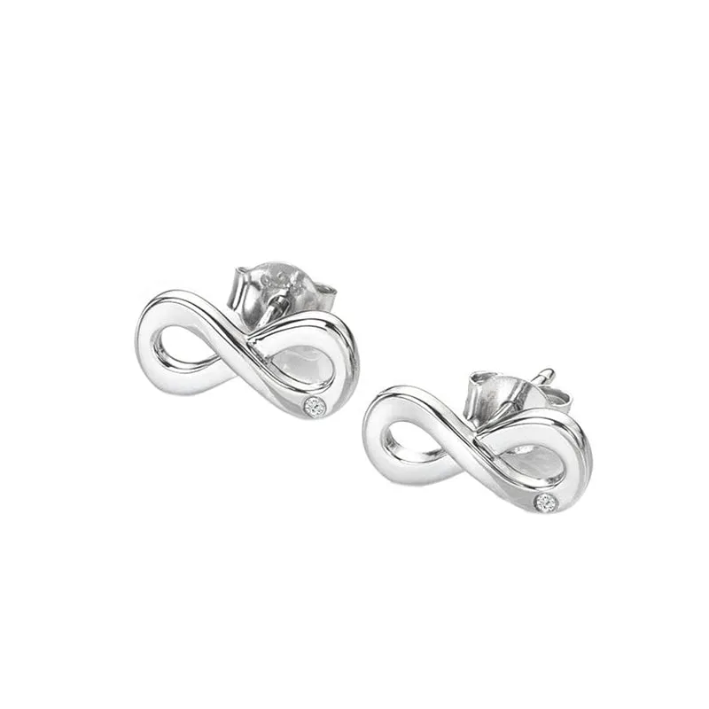 Hot Diamonds Jewellery Hot Diamonds Diamond Amulets Sterling Silver Infinity Earrings