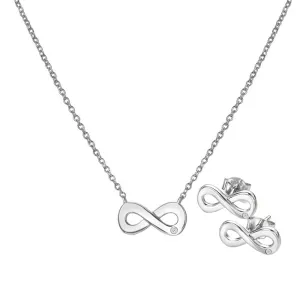 Hot Diamonds Jewellery Hot Diamonds Diamond Amulets Sterling Silver Infinity Pendant Earrings Set