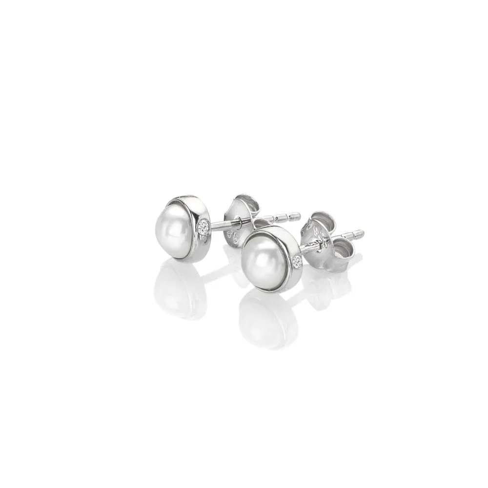 Hot Diamonds Jewellery Hot Diamonds Diamond Amulets Sterling Silver Pearl Earrings
