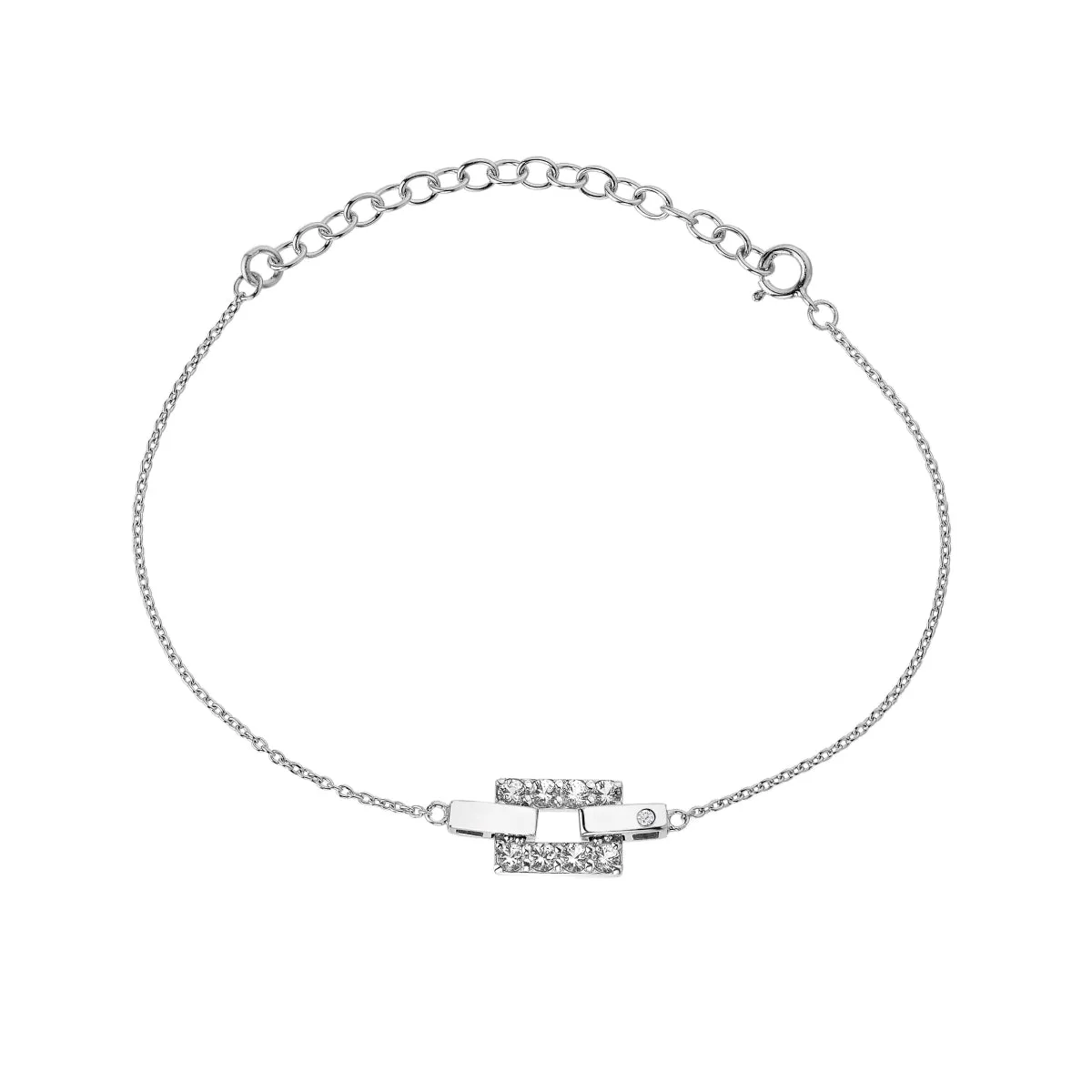 Hot Diamonds Jewellery Hot Diamonds Echo Sterling Silver White Topaz Bracelet