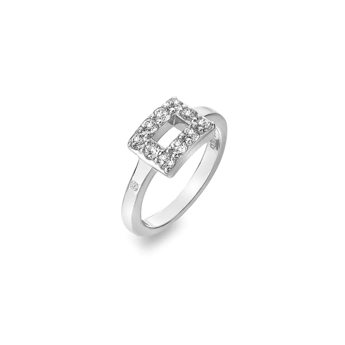 Hot Diamonds Jewellery Hot Diamonds Echo Sterling Silver White Topaz Ring