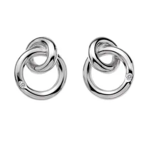 Hot Diamonds Jewellery Hot Diamonds Eternity Sterling Silver Interlocking Earrings