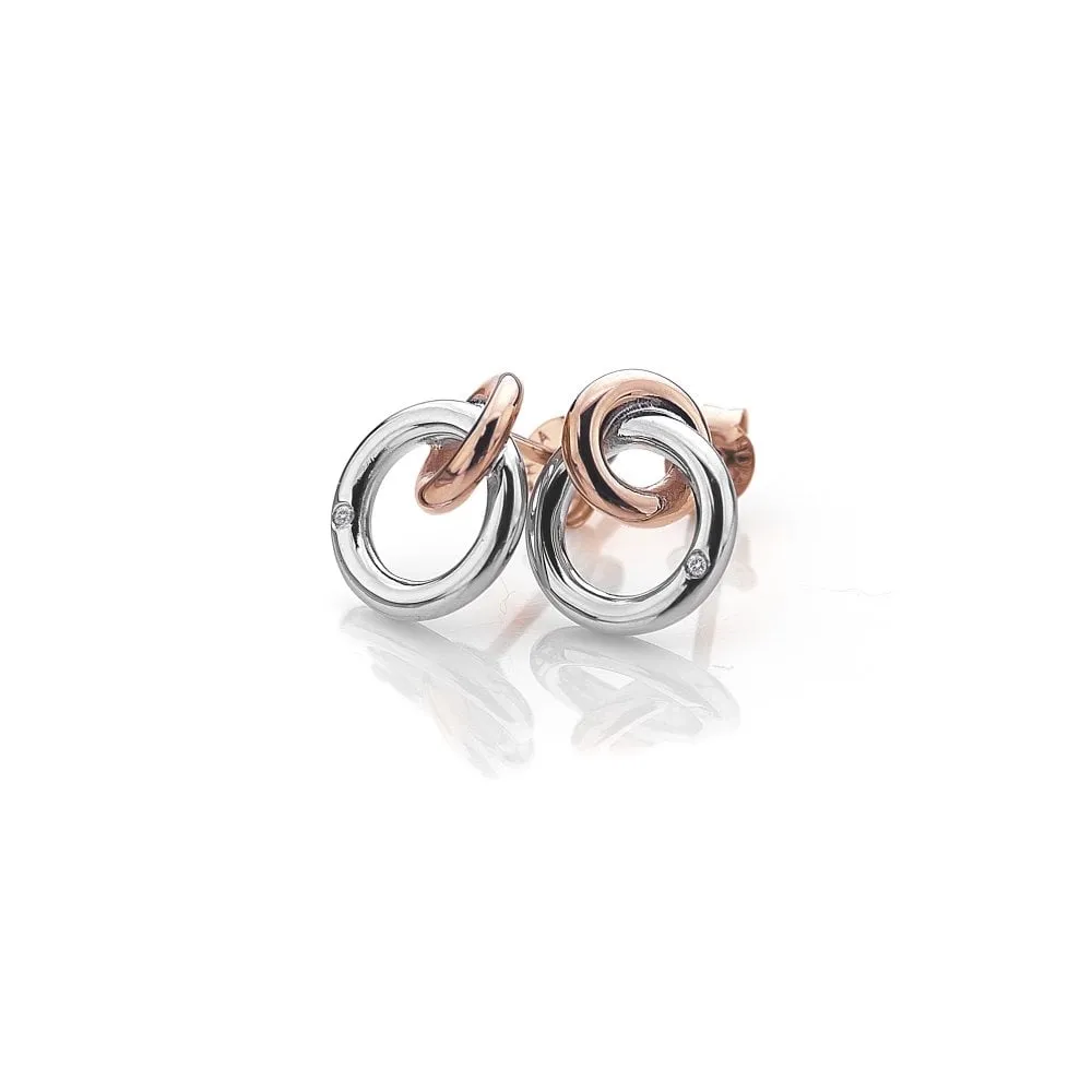 Hot Diamonds Jewellery Hot Diamonds Eternity Sterling Silver Rose Gold Plated Earrings