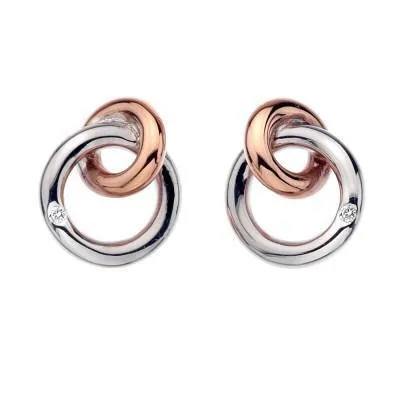 Hot Diamonds Jewellery Hot Diamonds Eternity Sterling Silver Rose Gold Plated Earrings