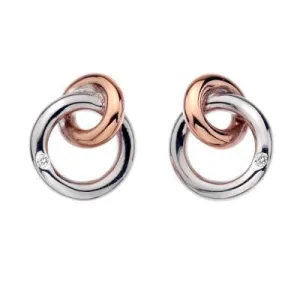 Hot Diamonds Jewellery Hot Diamonds Eternity Sterling Silver Rose Gold Plated Earrings