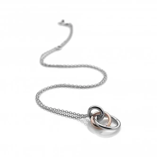 Hot Diamonds Jewellery Hot Diamonds Eternity Sterling Silver Rose Gold Plated Necklace