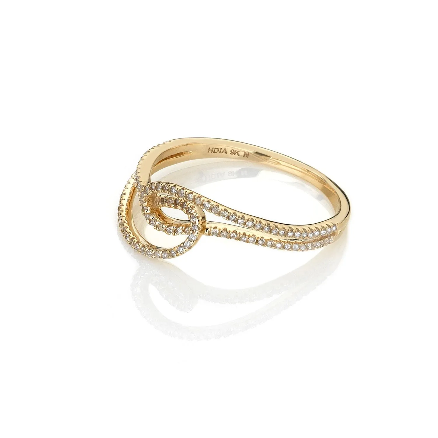 Hot Diamonds Jewellery Hot Diamonds Flow 9ct Yellow Gold Ring D