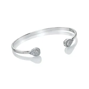 Hot Diamonds Jewellery Hot Diamonds Glimmer Sterling Silver White Topaz Bangle