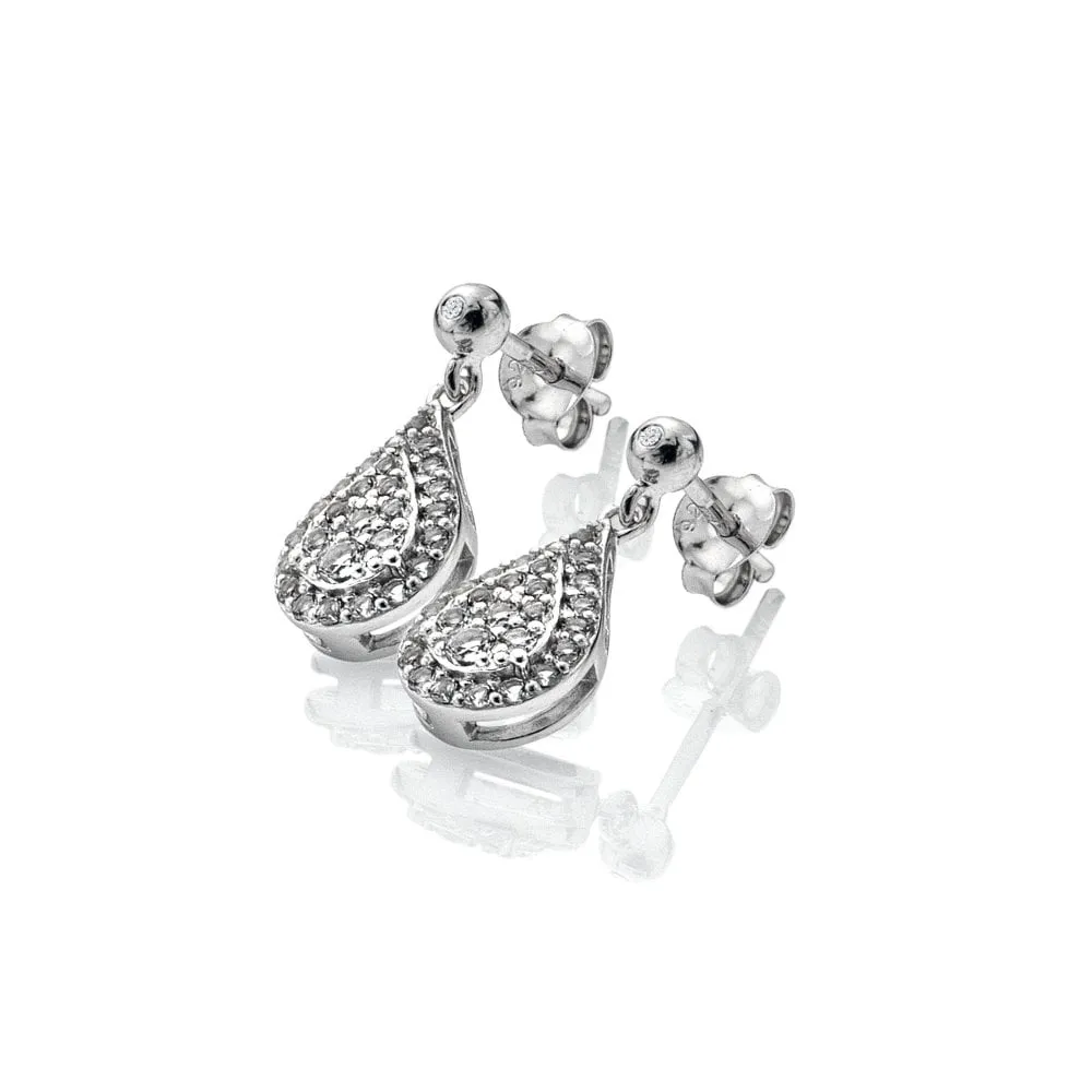 Hot Diamonds Jewellery Hot Diamonds Glimmer Sterling Silver White Topaz Earrings
