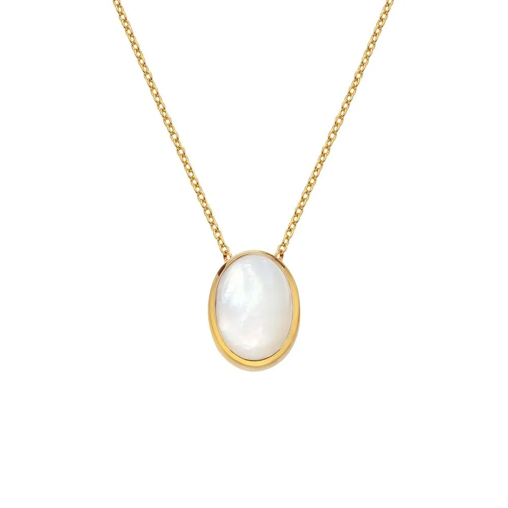 Hot Diamonds Jewellery Hot Diamonds Gold Plated Sterling Silver Mother Of Pearl Necklace