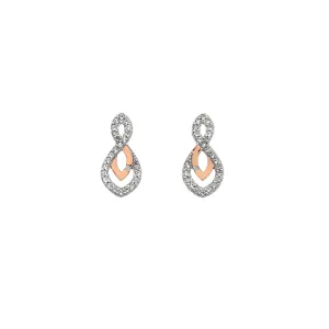 Hot Diamonds Jewellery Hot Diamonds Harmony White Topaz Rose Gold Plated Earrings D