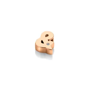 Hot Diamonds Jewellery Hot Diamonds Icon Storyteller Rose Gold Plate Ampersand Pendant Charm D