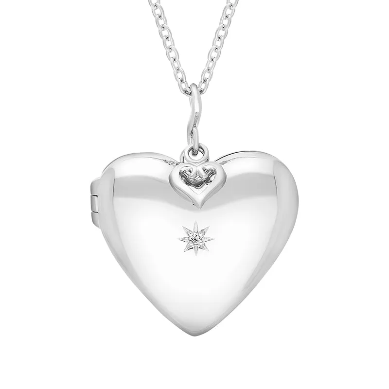 Hot Diamonds Jewellery Hot Diamonds Just Add Love Sterling Silver Starry Heart Locket