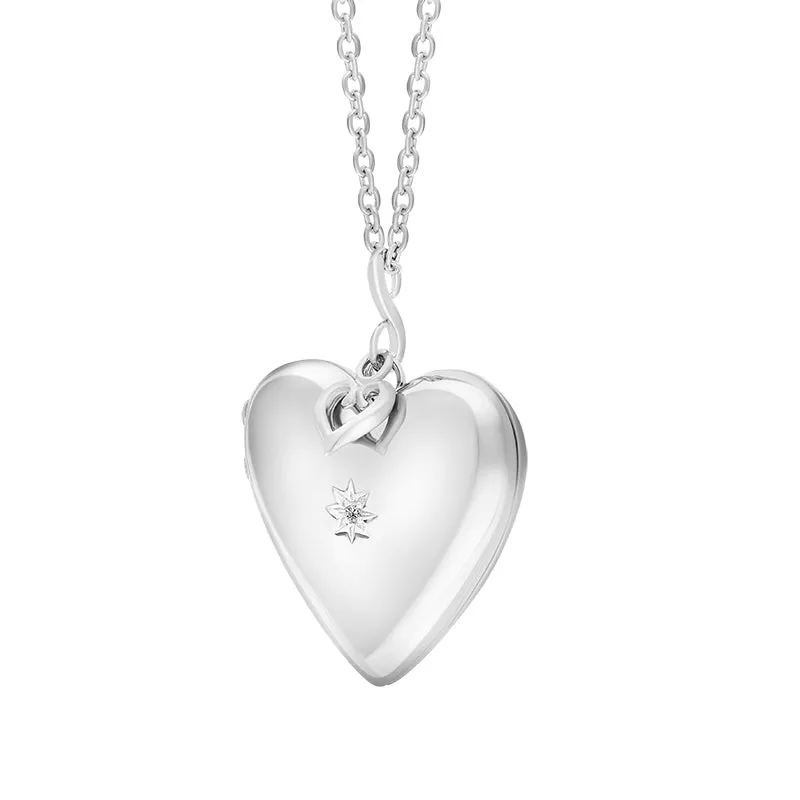 Hot Diamonds Jewellery Hot Diamonds Just Add Love Sterling Silver Starry Heart Locket