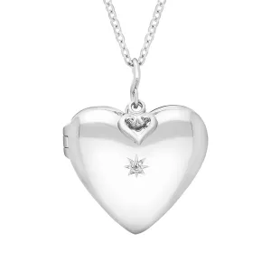 Hot Diamonds Jewellery Hot Diamonds Just Add Love Sterling Silver Starry Heart Locket