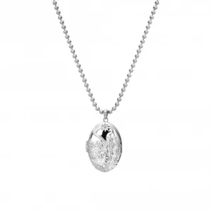 Hot Diamonds Jewellery Hot Diamonds Memories Sterling Silver Engraved Oval Locket
