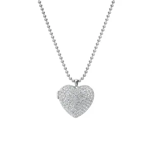Hot Diamonds Jewellery Hot Diamonds Memories Sterling Silver White Topaz Heart Locket D