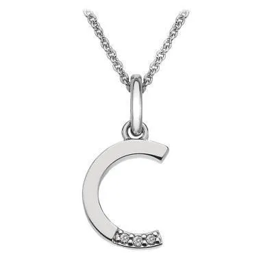 Hot Diamonds Jewellery Hot Diamonds Micro 'C' Sterling Silver Necklace