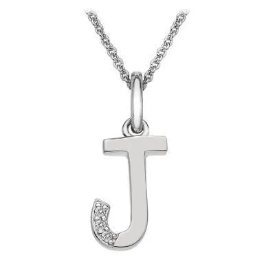 Hot Diamonds Jewellery Hot Diamonds Micro 'J' Sterling Silver Necklace