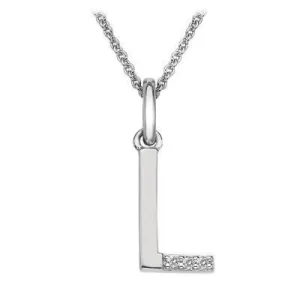 Hot Diamonds Jewellery Hot Diamonds Micro 'L' Sterling Silver Necklace