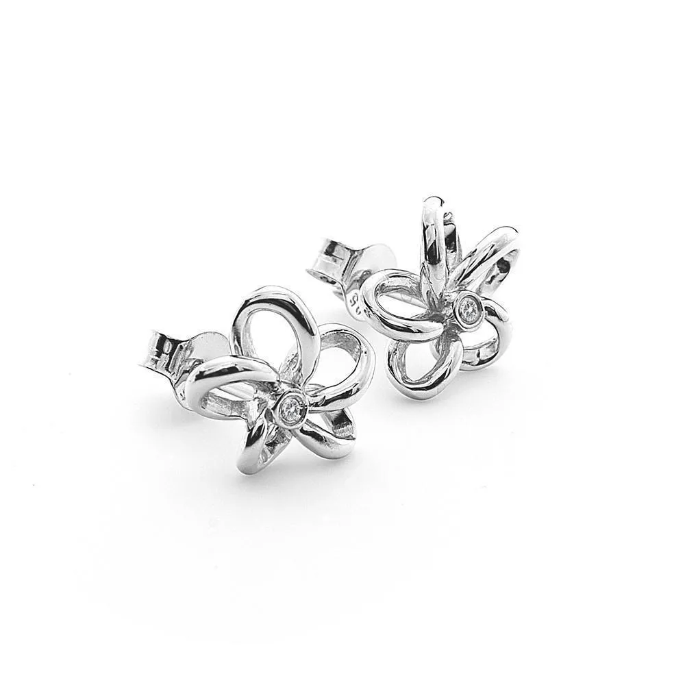 Hot Diamonds Jewellery Hot Diamonds Plumeria Sterling Silver Earrings