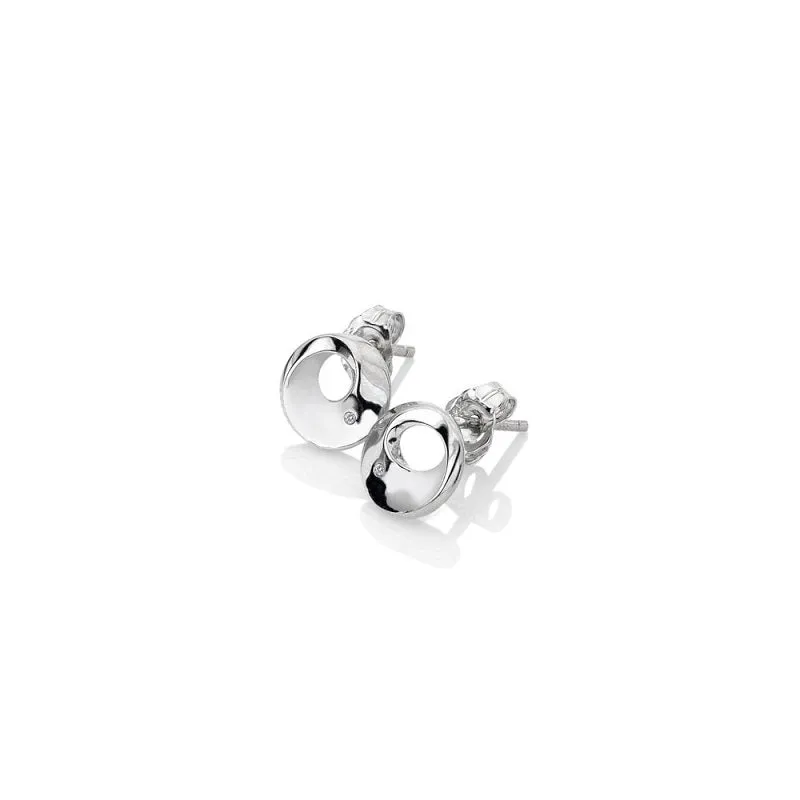 Hot Diamonds Jewellery Hot Diamonds Quest Sterling Silver Circle Simple Stud Earrings