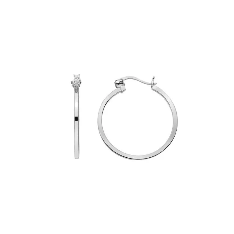 Hot Diamonds Jewellery Hot Diamonds Sterling Silver Hoop Earrings