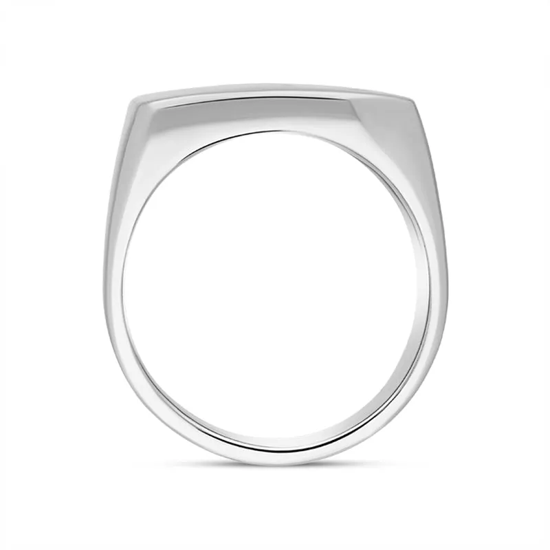 Hot Diamonds Jewellery Hot Diamonds Sterling Silver Large Flat Top Black Swirl Ring D