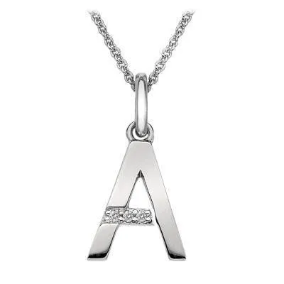 Hot Diamonds Jewellery Hot Diamonds Sterling Silver Micro 'A' Necklace