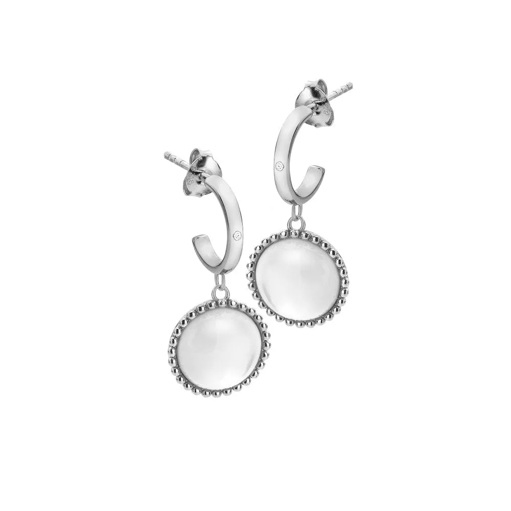 Hot Diamonds Jewellery Hot Diamonds Sterling Silver Mother Of Pearl Circle Earrings