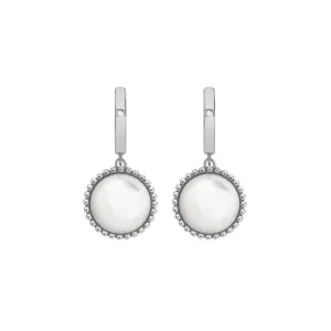 Hot Diamonds Jewellery Hot Diamonds Sterling Silver Mother Of Pearl Circle Earrings